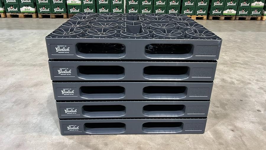 Vatenpallet van 100 procent PCR voor Grolsch